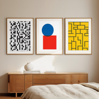 Bauhaus Trio – Set of 3 Art Prints - Hakyarts