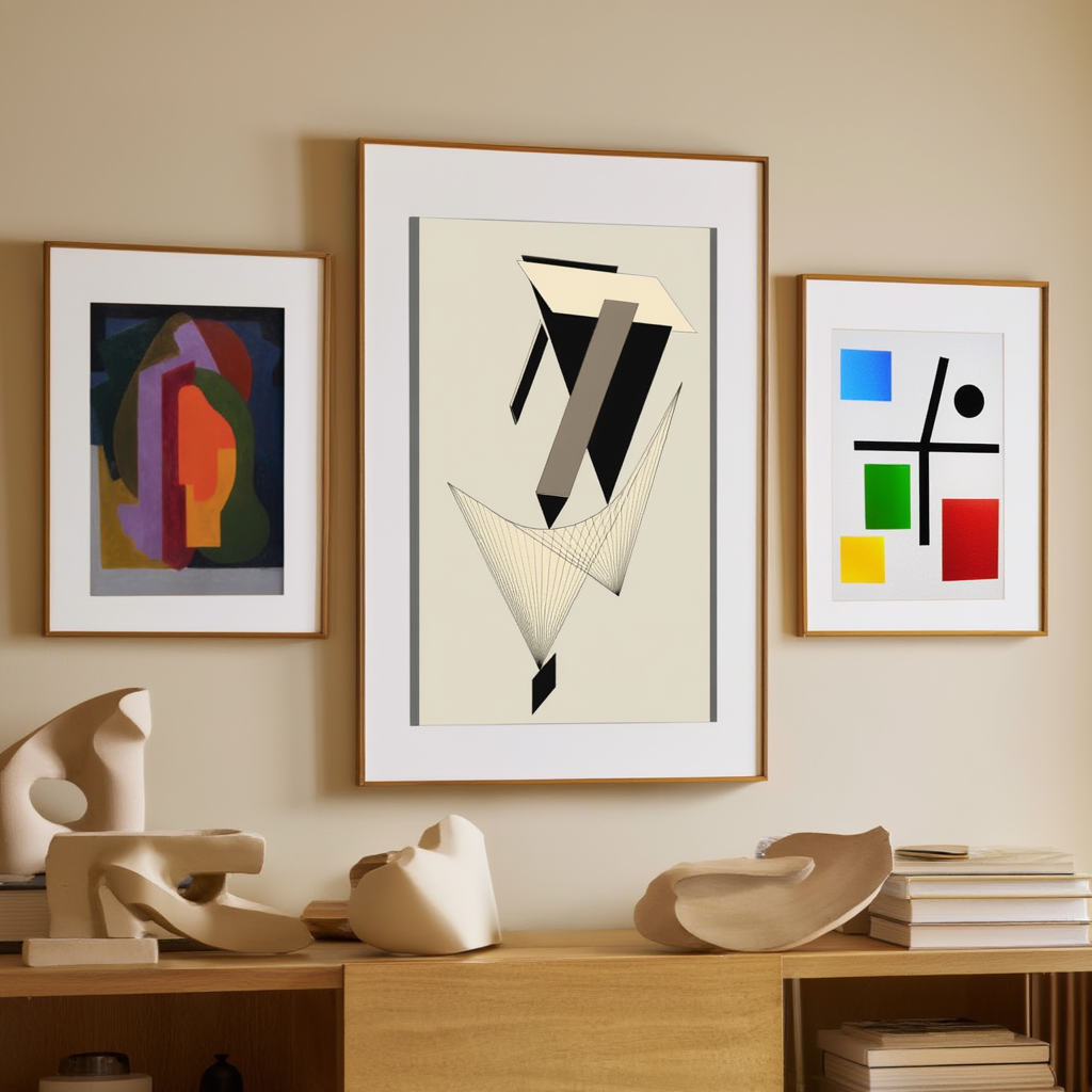Bundle of 3 – Suprematist, Cubist & Contemporary Abstract Prints