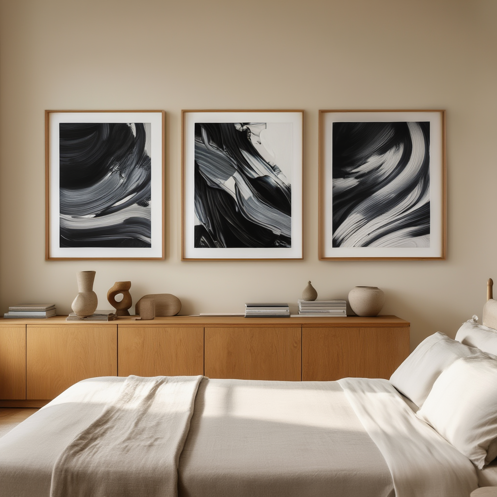 Expressive Black & White Art – Version 3 – Set of 3 - Hakyarts