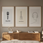 Music Gallery – Japandi Home Office Set of 3 - Hakyarts