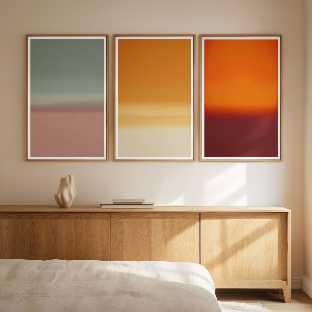 Rothko Color Field – Living Room Set of 3 - Hakyarts
