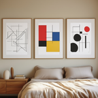 Bauhaus Harmony – Set of 3 Art Prints - Hakyarts
