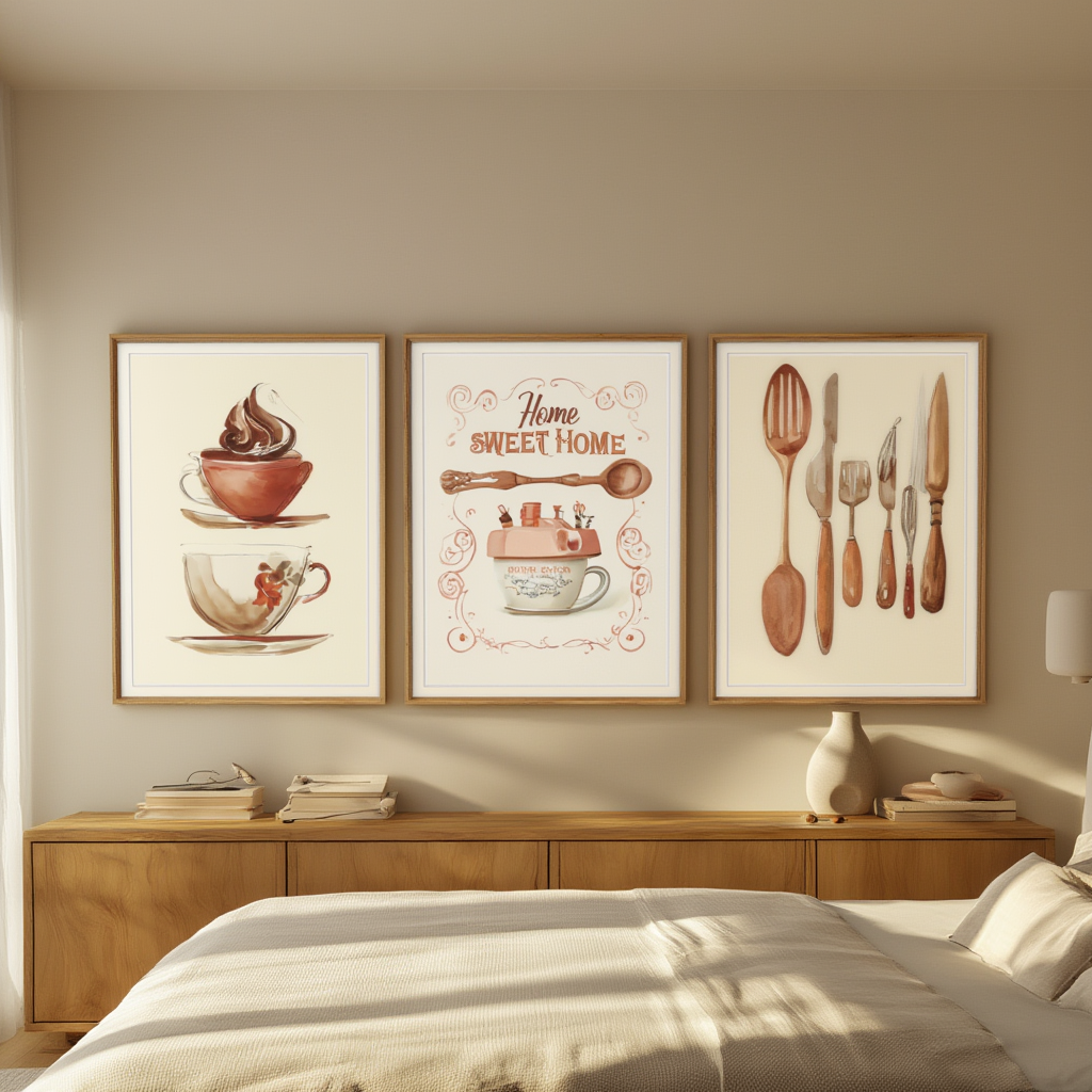 Preppy Coquette Wall Art – Set of 3 - Hakyarts