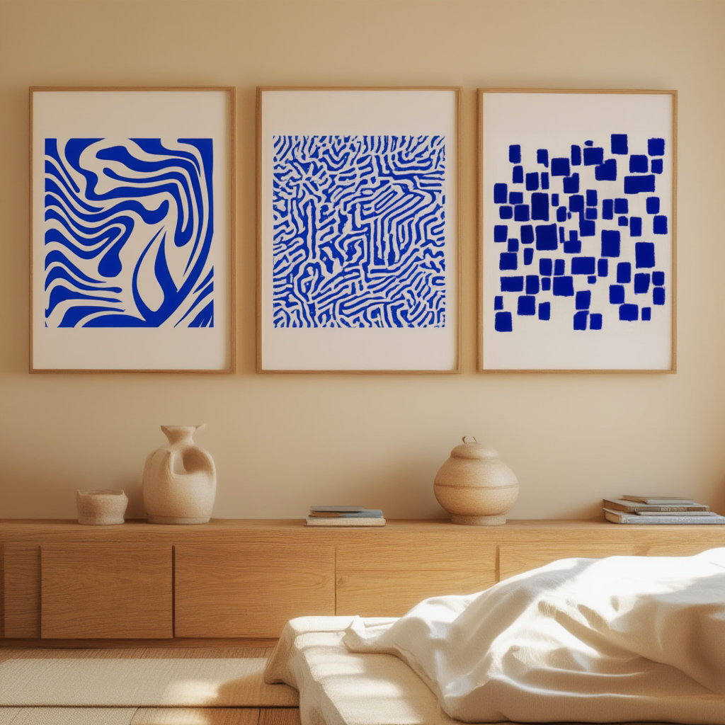 Yves Klein Blue – Set of 3 Modern Abstract Art Prints