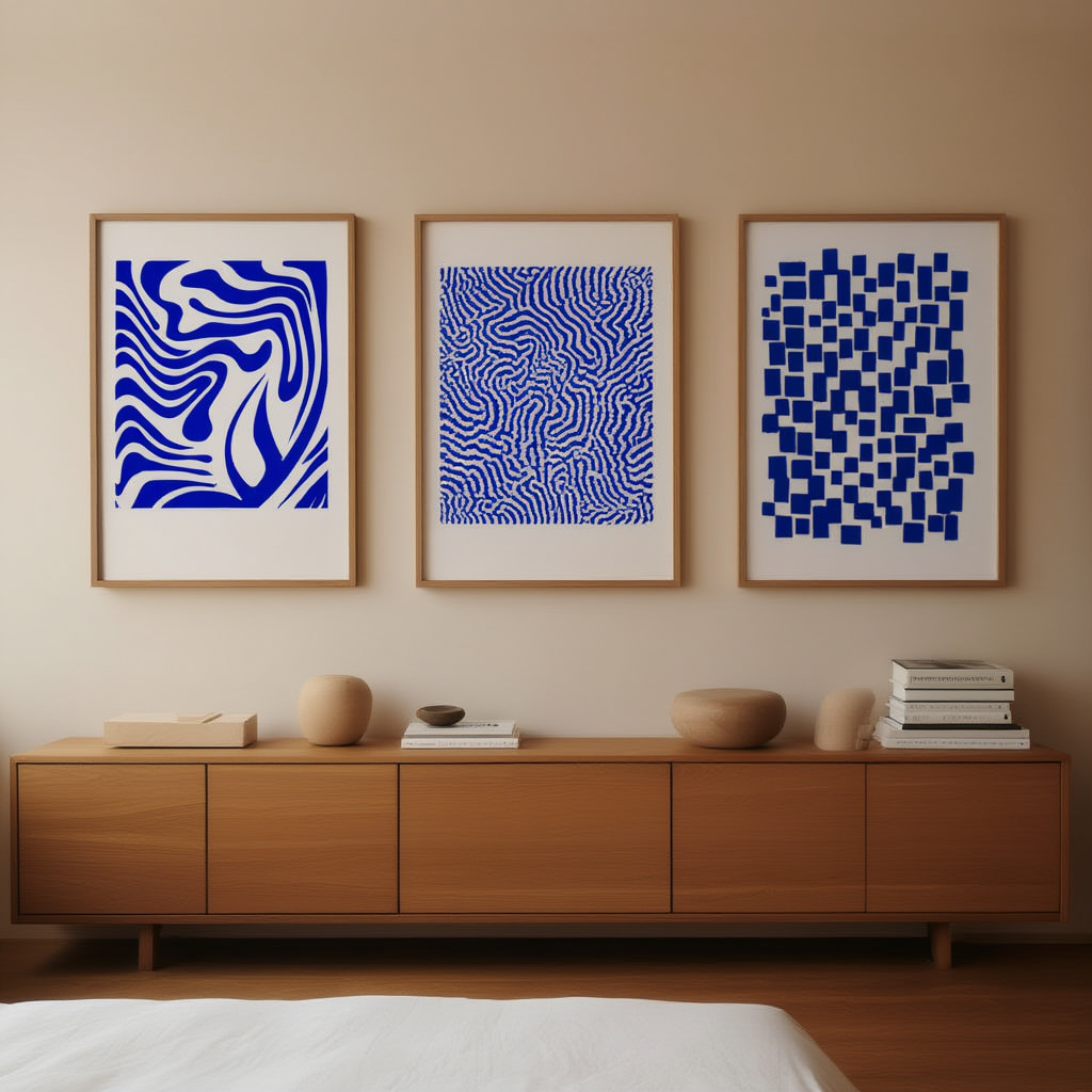 Yves Klein Blue – Set of 3 Modern Abstract Art Prints