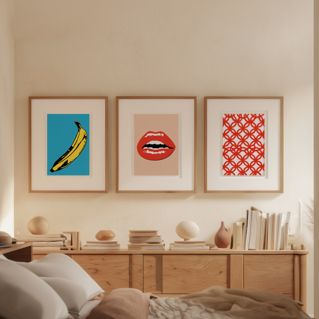 Retro Pop Collection – Set of 3 Vibrant Prints - Hakyarts