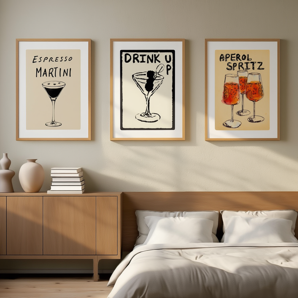 Set of 3 Cocktail Posters