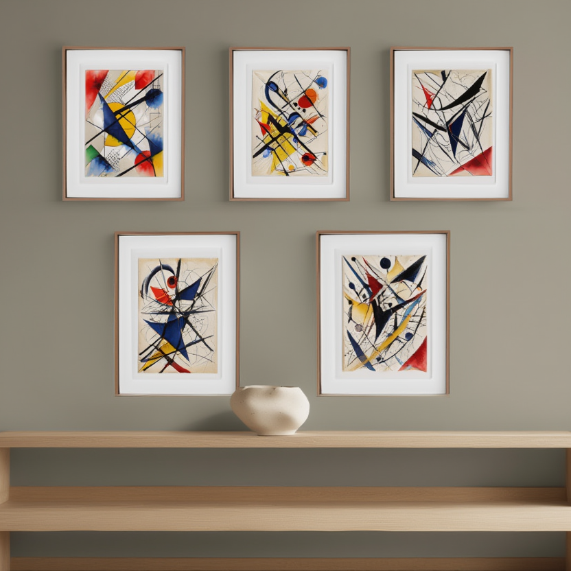 Kandinsky – Geometric Abstract Art “Concentric Circles”