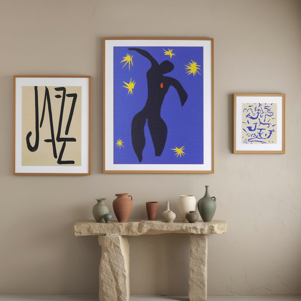 Bundle of 3 Kriechendes und Baumendes, Icarus & Jazz – Modern & Abstract Art Prints (Mixed Sizes)