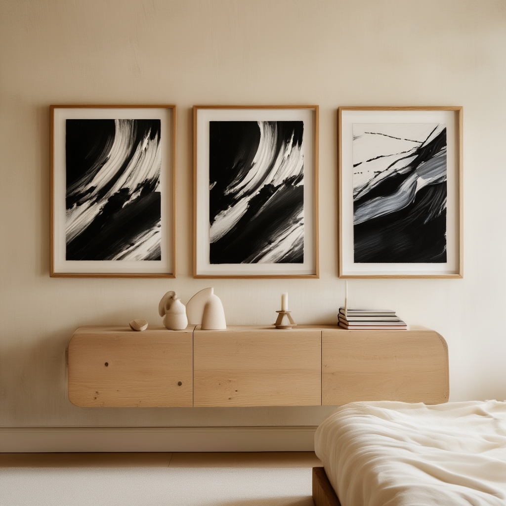 Expressive Black & White Art – Version 3 – Set of 3 - Hakyarts
