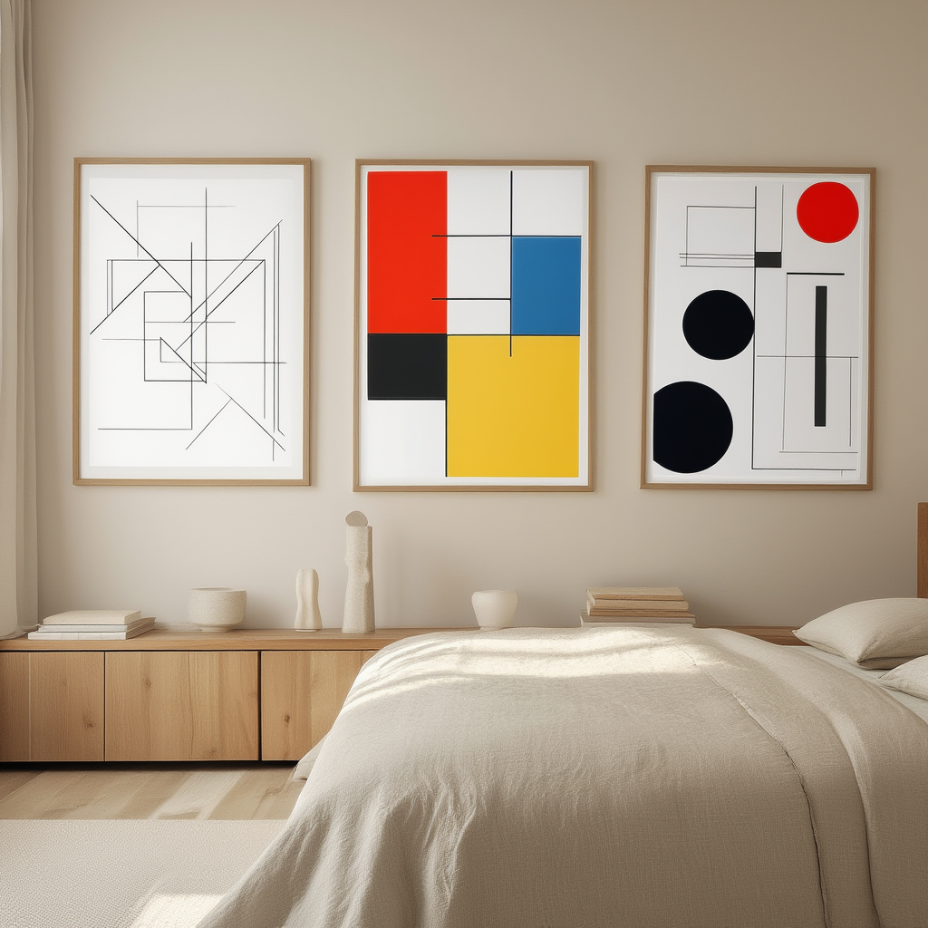 Bauhaus Harmony – Set of 3 Art Prints - Hakyarts