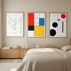 Bauhaus Harmony – Set of 3 Art Prints - Hakyarts