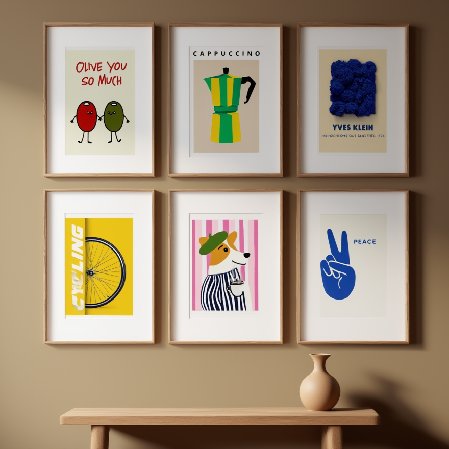 Abstract, Funny & Colorful – 6 Mix & Match Art Prints