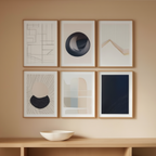 Trendy Gallery Wall – Living Room Set of 6 - Hakyarts