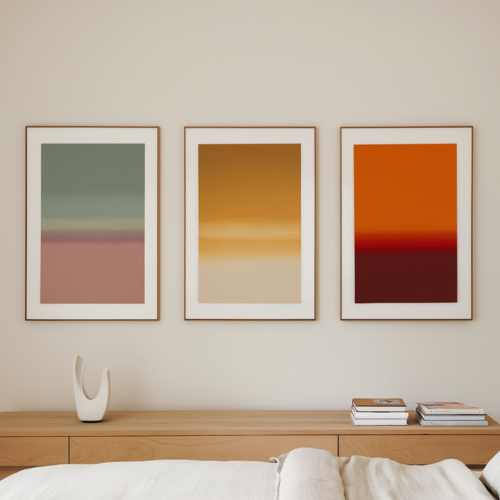 Rothko Color Field – Living Room Set of 3 - Hakyarts