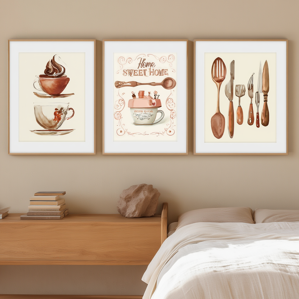 Preppy Coquette Wall Art – Set of 3 - Hakyarts