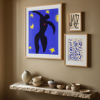 Bundle of 3 Kriechendes und Baumendes, Icarus & Jazz – Modern & Abstract Art Prints (Mixed Sizes) - Hakyarts