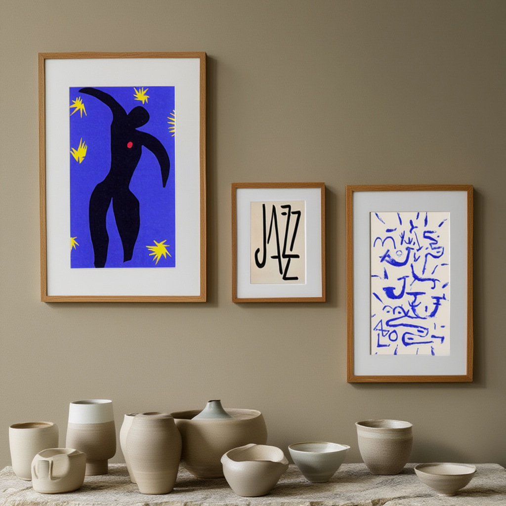 Bundle of 3 Kriechendes und Baumendes, Icarus & Jazz – Modern & Abstract Art Prints (Mixed Sizes)