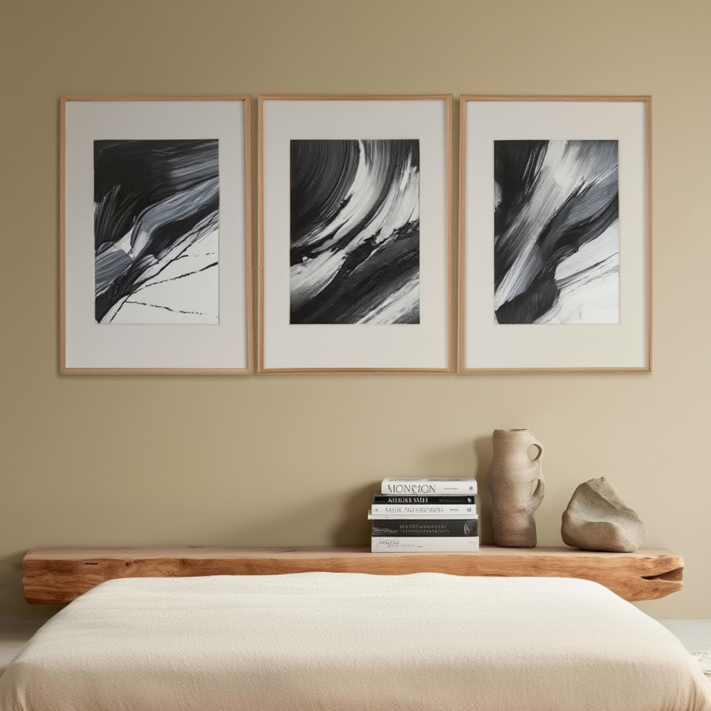 Expressive Black & White Art – Version 3 – Set of 3 - Hakyarts