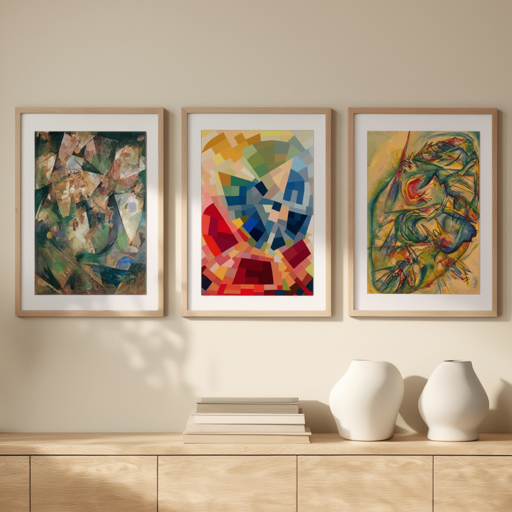 Komposition, Merzpicture 20 B & Ohne Titel – Set of 3 Abstract, Dada & Expressionist Prints