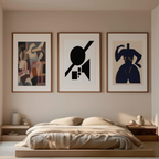 Set of 3 Modern Shapes Art Prints – Geometric & Abstract Wall Art - Hakyarts