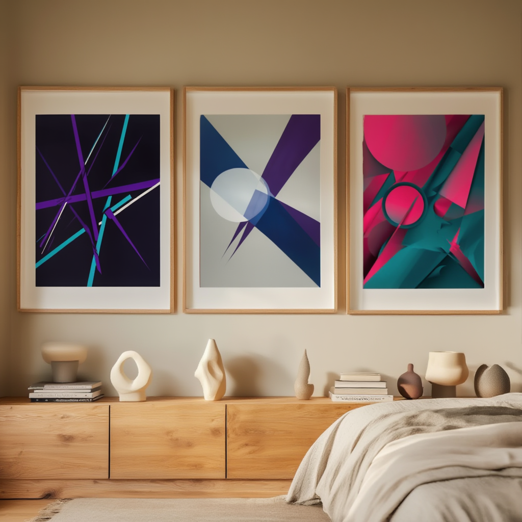 László Moholy-Nagy – 3 Abstract Prints | Modernist Bauhaus Wall Art