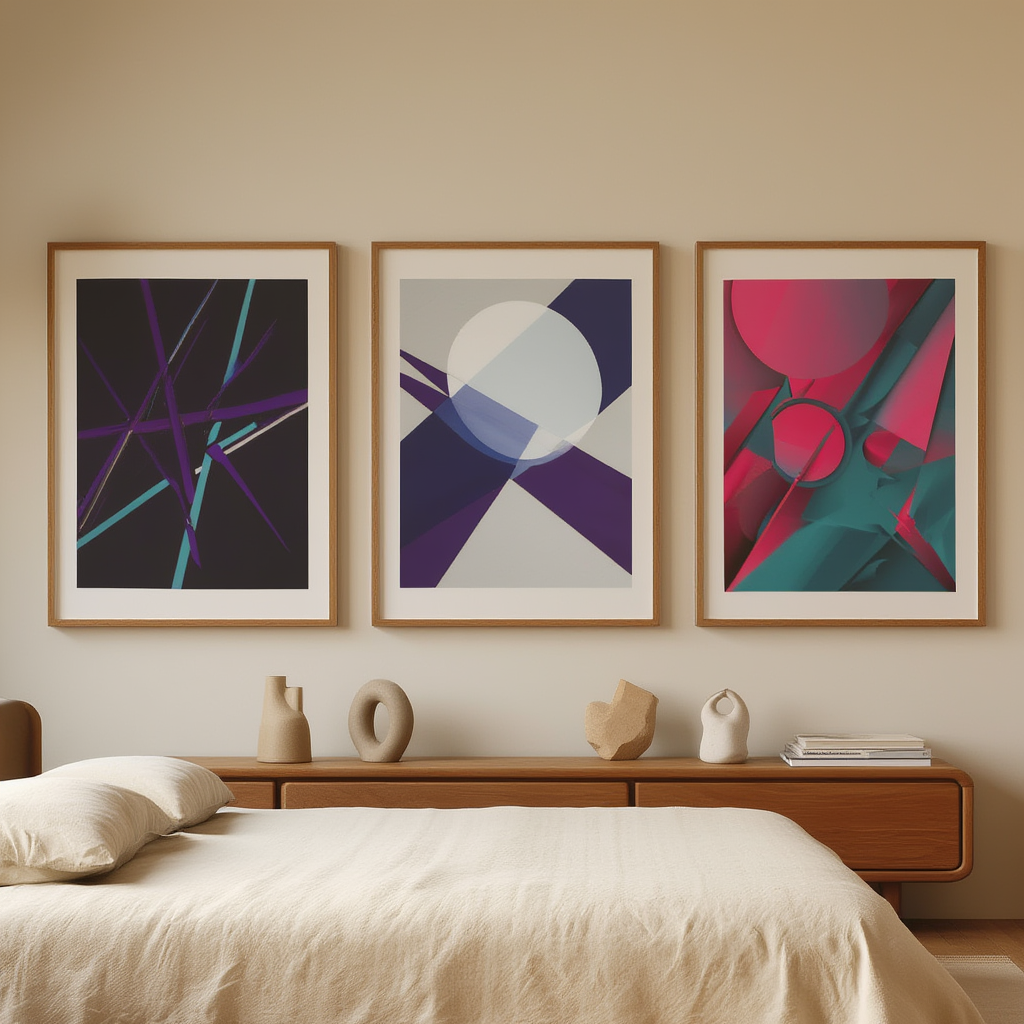 László Moholy-Nagy – 3 Abstract Prints | Modernist Bauhaus Wall Art