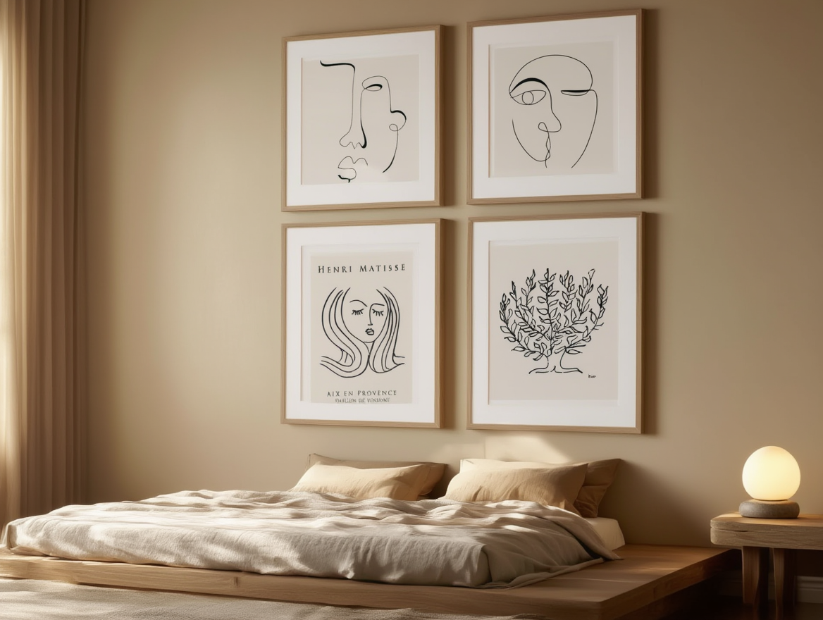 Abstract Minimalist Lines – Set of 4 Art Prints - Hakyarts