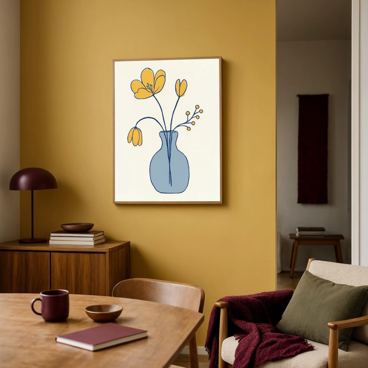 Minimalist Floral Study | Contemporary Botanical Wall Art Print