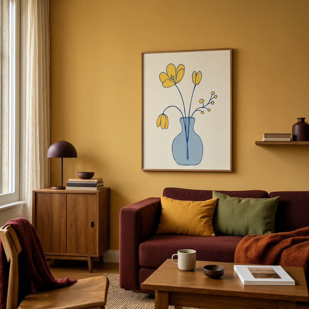 Minimalist Floral Study | Contemporary Botanical Wall Art Print