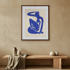 Abstract Line Art – Yves Klein Blue Wall Art Print