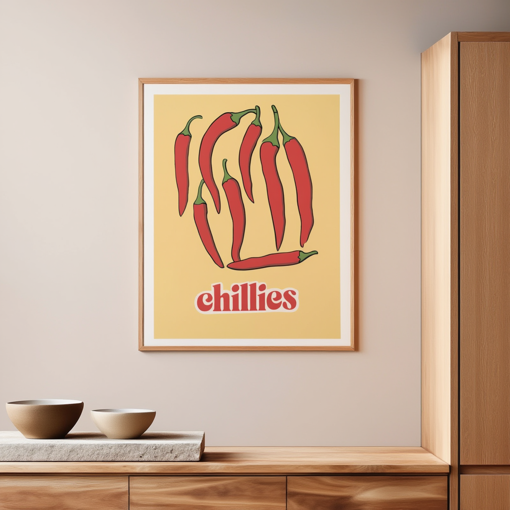 Spice & Heat – Chili Illustration Art Print - Hakyarts