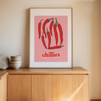 Fiery Spices – Chili Pepper Art Print - Hakyarts