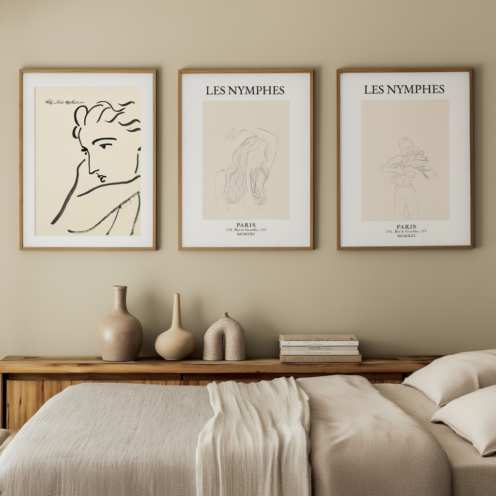 Set of 3 Art Prints – Les Nymphes & Matisse - Hakyarts