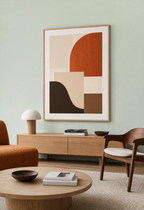 Earthy Structural Forms | Brutalist Contemporary Wall Art Print