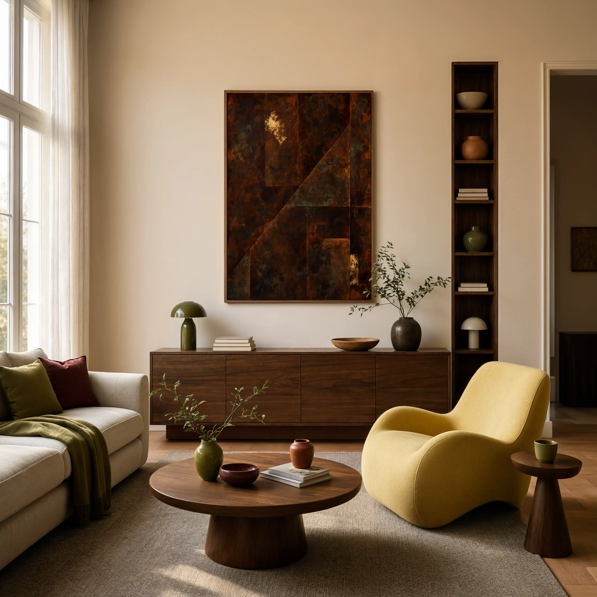 Rust Patina Abstract I | Contemporary Textured Abstract Wall Art Print
