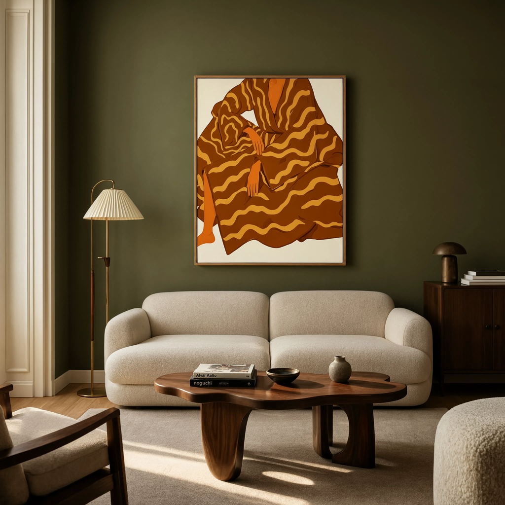 Autumnal Robe Figure | Contemporary Figurative Wall Art Print