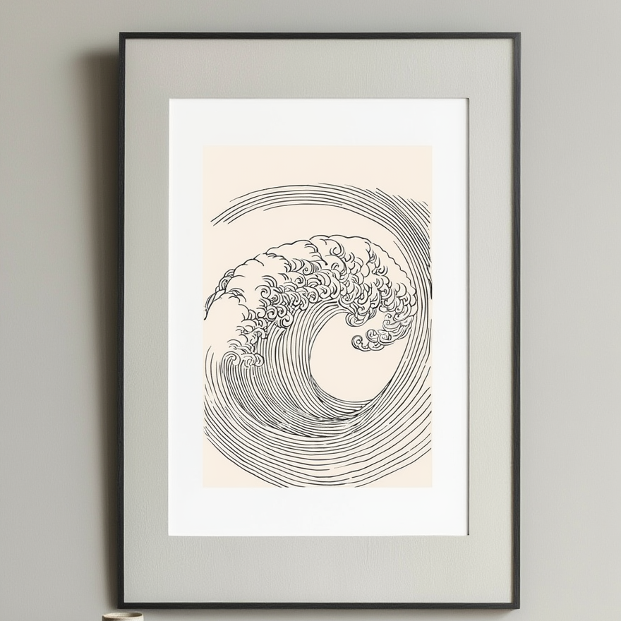 Wave I – Mori Yūzan Art Print
