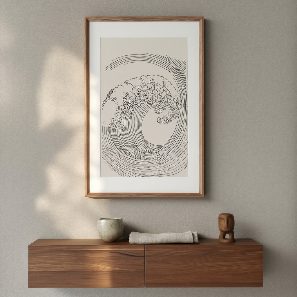 Wave I – Mori Yūzan Art Print