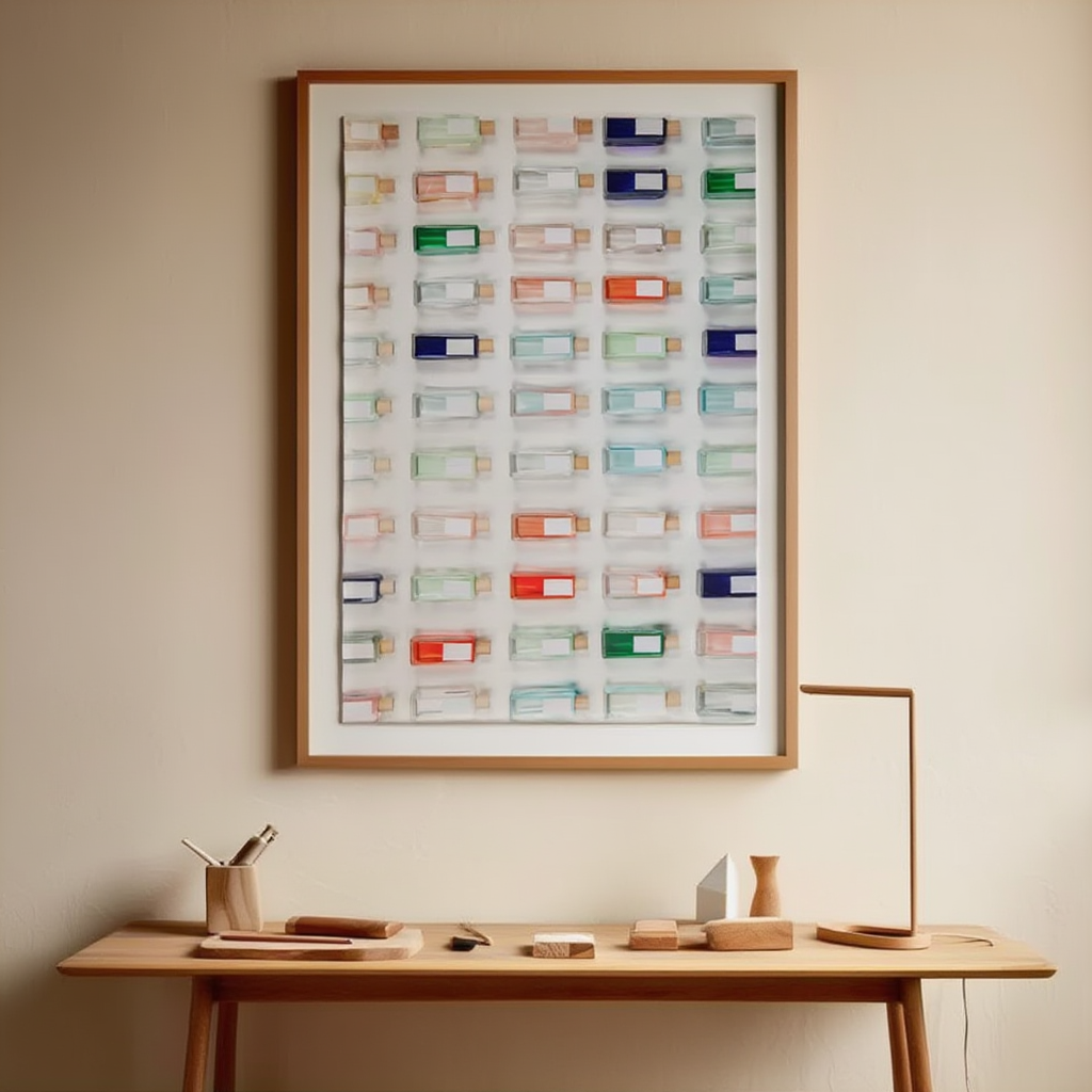 Antique Parfum Bottles Collection – Illustrated Vanity Table Art Print