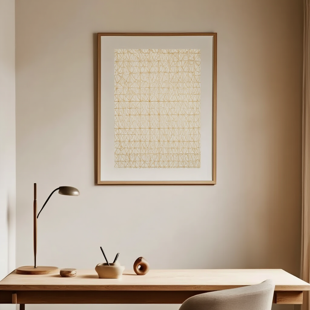 Traditional Asanoha Japanese Pattern Wall Art