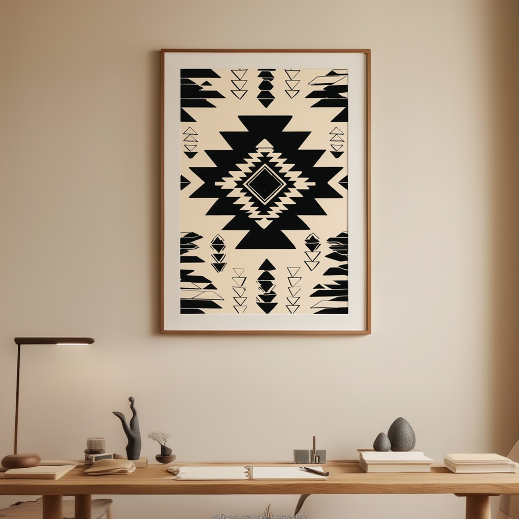 Traditional Aztec Inspired Art Print