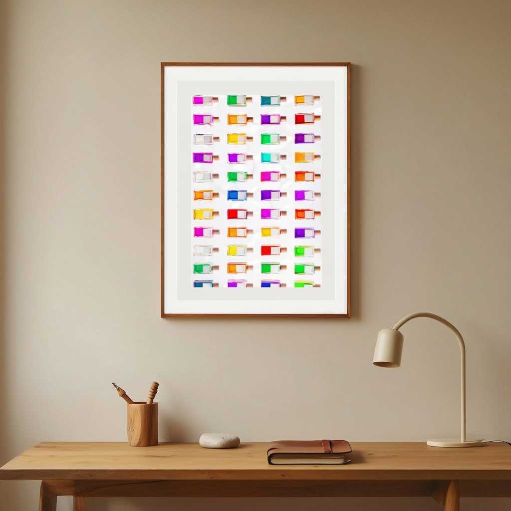 Luxury Fragrance Bottle Study – Botanical Perfume Illustration Wall Art