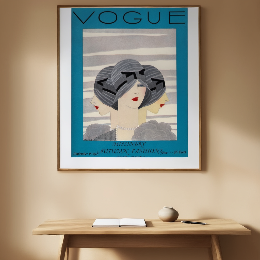Vogue 1927 Autumn Fashion & Furs – Vintage Editorial Art Print