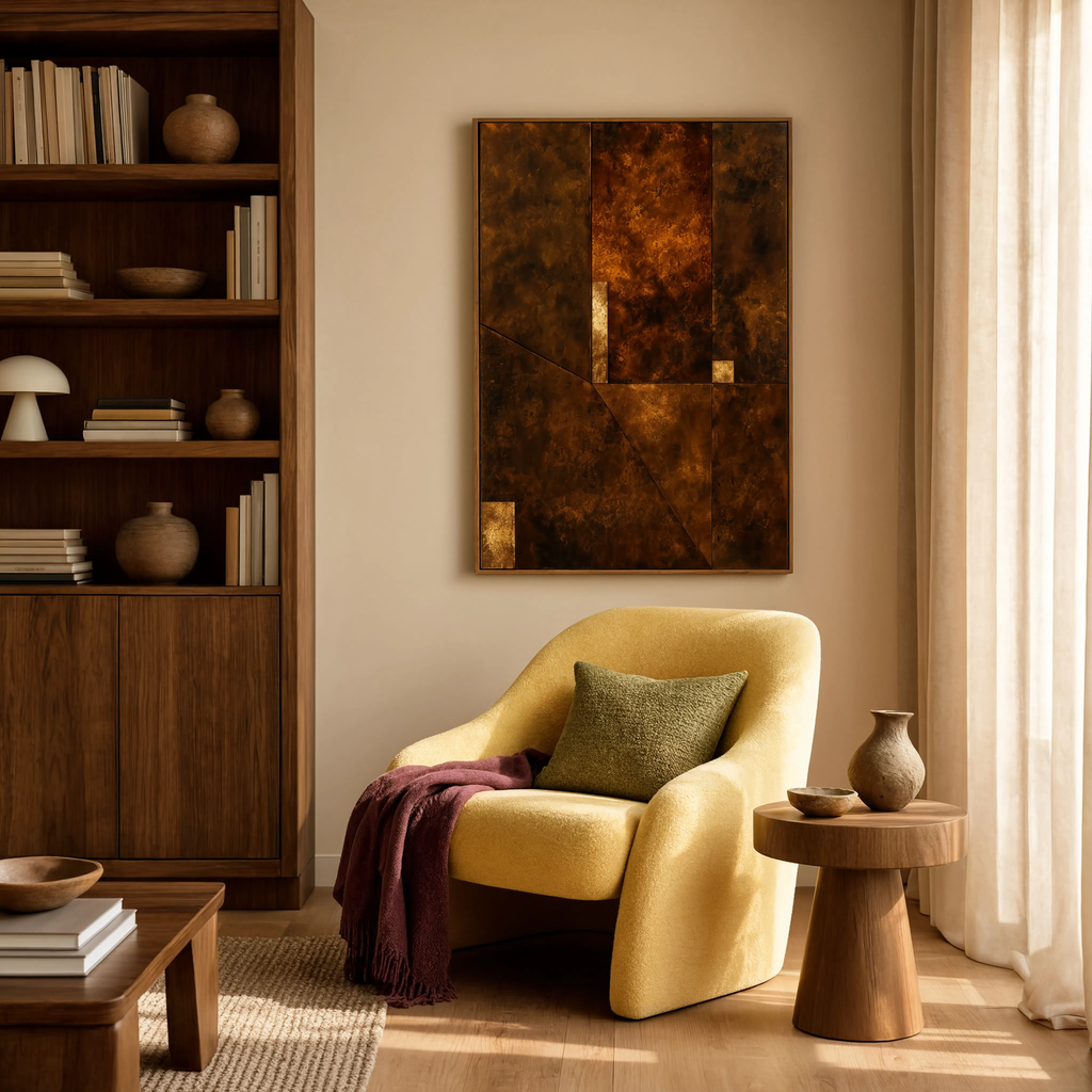 Rust Patina Abstract II | Contemporary Textured Abstract Wall Art Print
