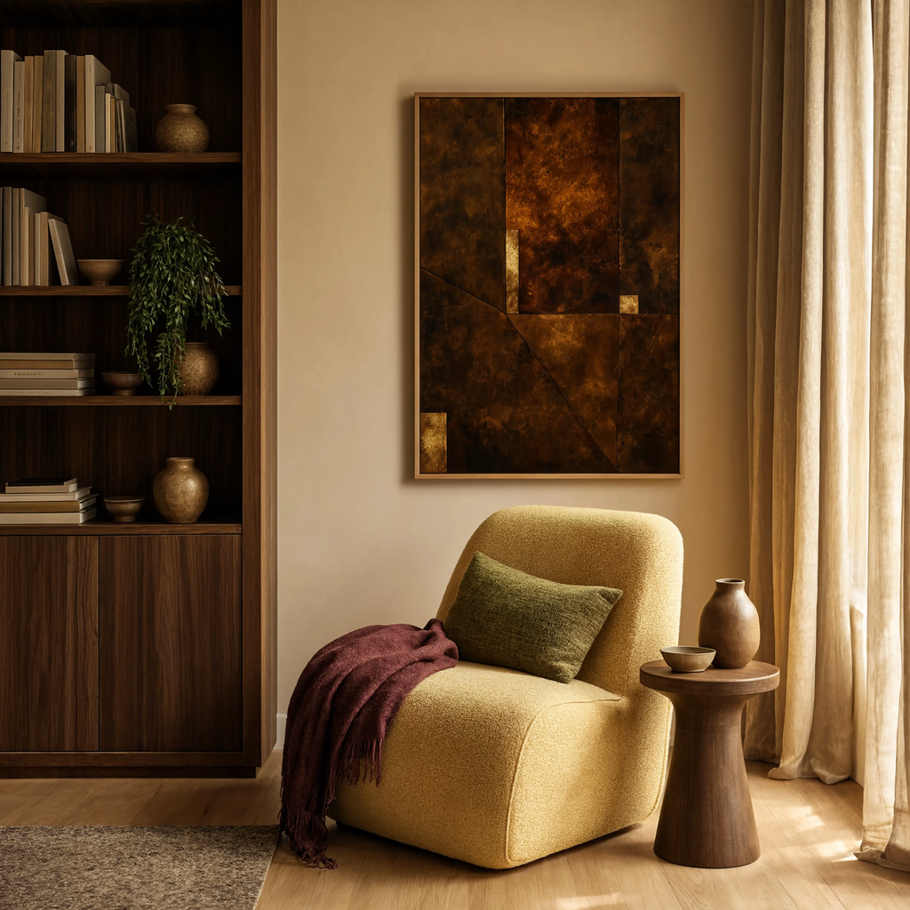 Rust Patina Abstract II | Contemporary Textured Abstract Wall Art Print