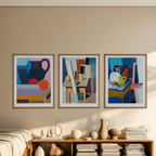 Set of 3 Vilhelm Lundstrom Prints – Mid-Century Modern Scandinavian Art - Hakyarts