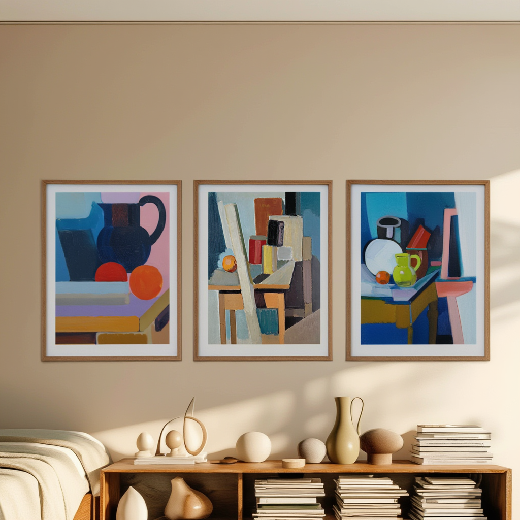 Set of 3 Vilhelm Lundstrom Prints – Mid-Century Modern Scandinavian Art - Hakyarts