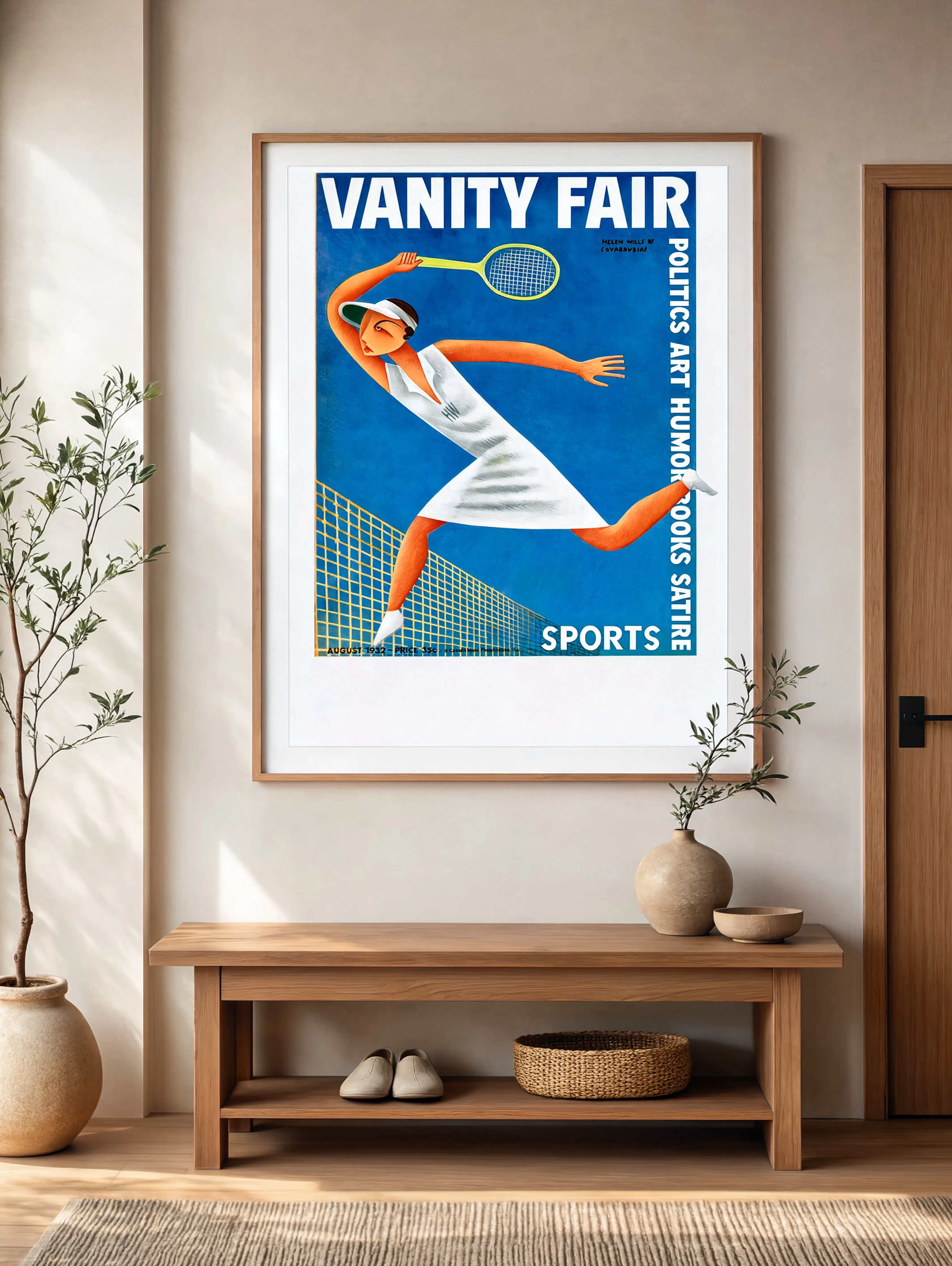 Vintage Vanity Fair August 1932 Cover Print – Politics Art Humor Illustration