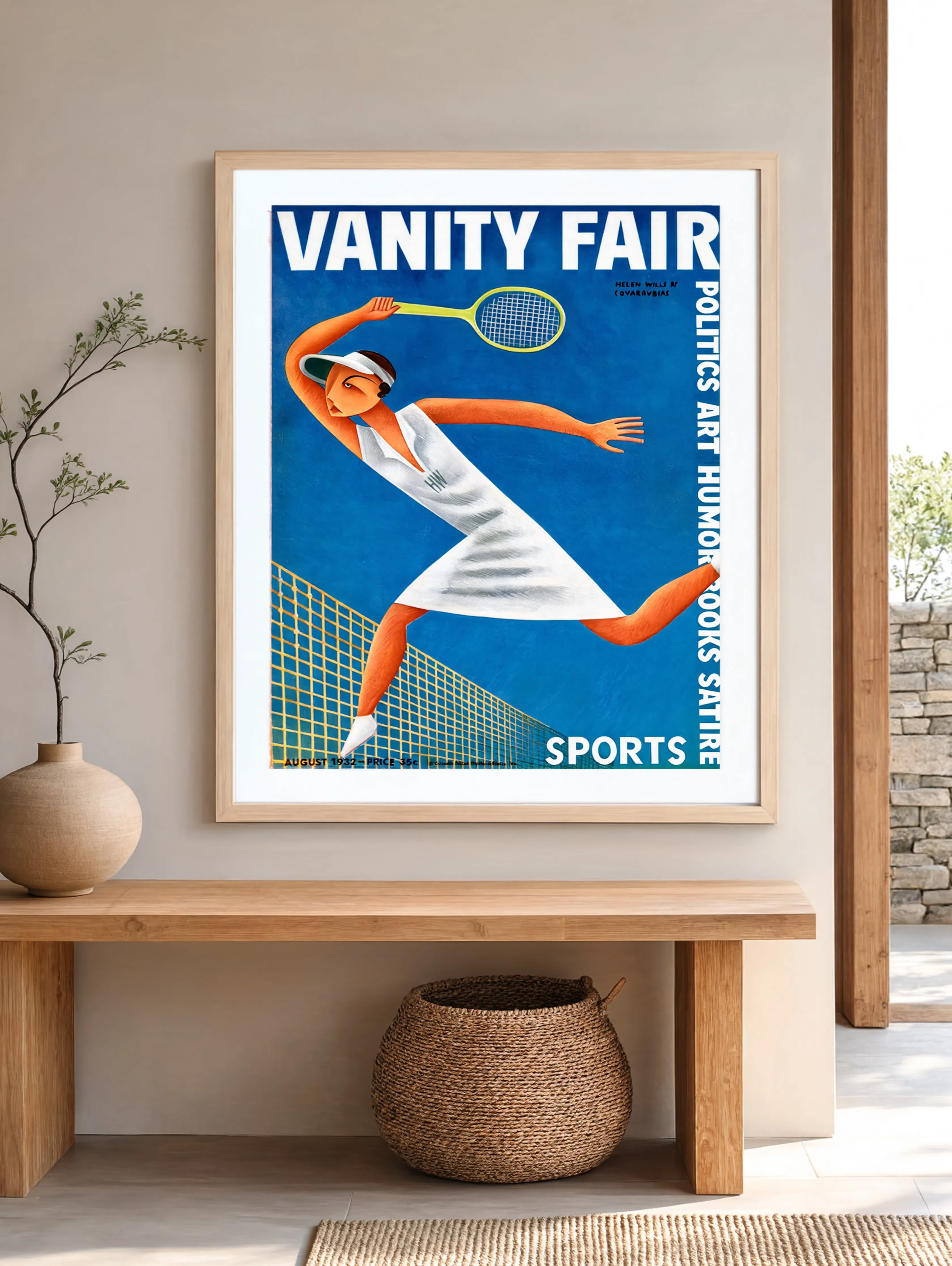 Vintage Vanity Fair August 1932 Cover Print – Politics Art Humor Illustration